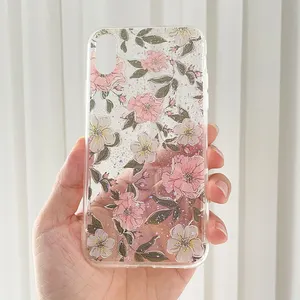 Custom Luxury Women Girl IMD Flower Phone Cases For IPhone 14 13 12 Pro Max 11 Xr Xs Mobile Phone Case