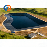 Geomembrana HDPE Glory Bridge de 1.5 mm para estanques, rellenos sanitarios, revestimiento de presas, granjas de camarones, duradera, ecológica, anti-UV, con una vida útil de más de 5 años y hasta 50 años.