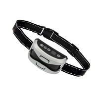 Einstellbares Anti-Bell-Halsband für Hunde mit Ton-, Vibrations- und Statischer Schockfunktion, Wiederaufladbarer Akku, Multifunktionales Trainingsgerät