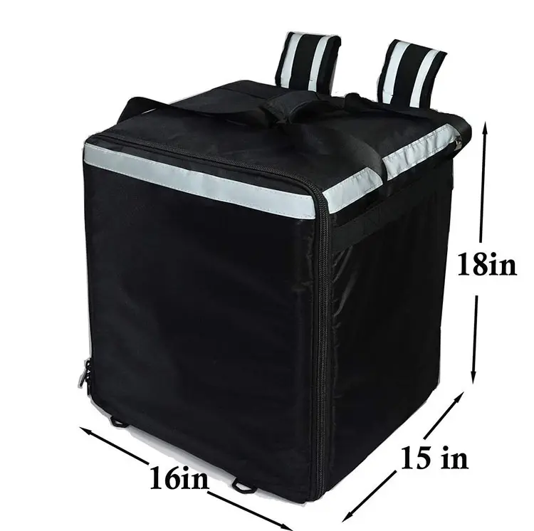 Amostra grátis Térmica Isolada Food Delivery Backpack w/Cup Holders Bolso e Recibo Janela Reutilizável aquecida Cooler Bag