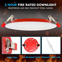 Expédition locale au Canada, spots ultra fins de 4 pouces et 6 pouces, 120V, 2 heures de résistance au feu, downlight LED pour couloirs d'hôtel, installation facile