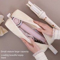 Étui de rangement pour fer à friser et sèche-cheveux, fermeture éclair, doublure en polyester, imperméable, résistant à la chaleur, sac de voyage portable