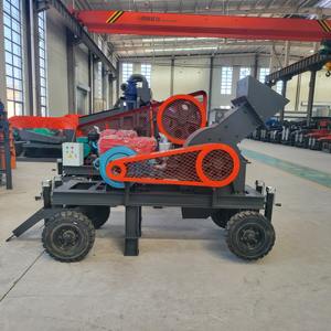 Concasseur à marteaux PC400*600 Concasseur à marteaux mobile Convient pour le minerai d'or, le béton, la gangue, le <span class=keywords><strong>verre</strong></span> et la pierre - Product Image 1