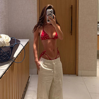 Maillot de bain femme tendance personnalisé TW 2026, sexy, orné de diamants, micro bikini deux pièces taille basse, string, tenue de plage