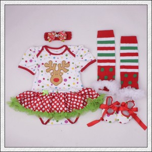 Robes pour enfants, ensembles de vêtements pour filles, design imprimé de Noël, ensembles de robes pour bébés, vente en gros en Chine - Product Image 3