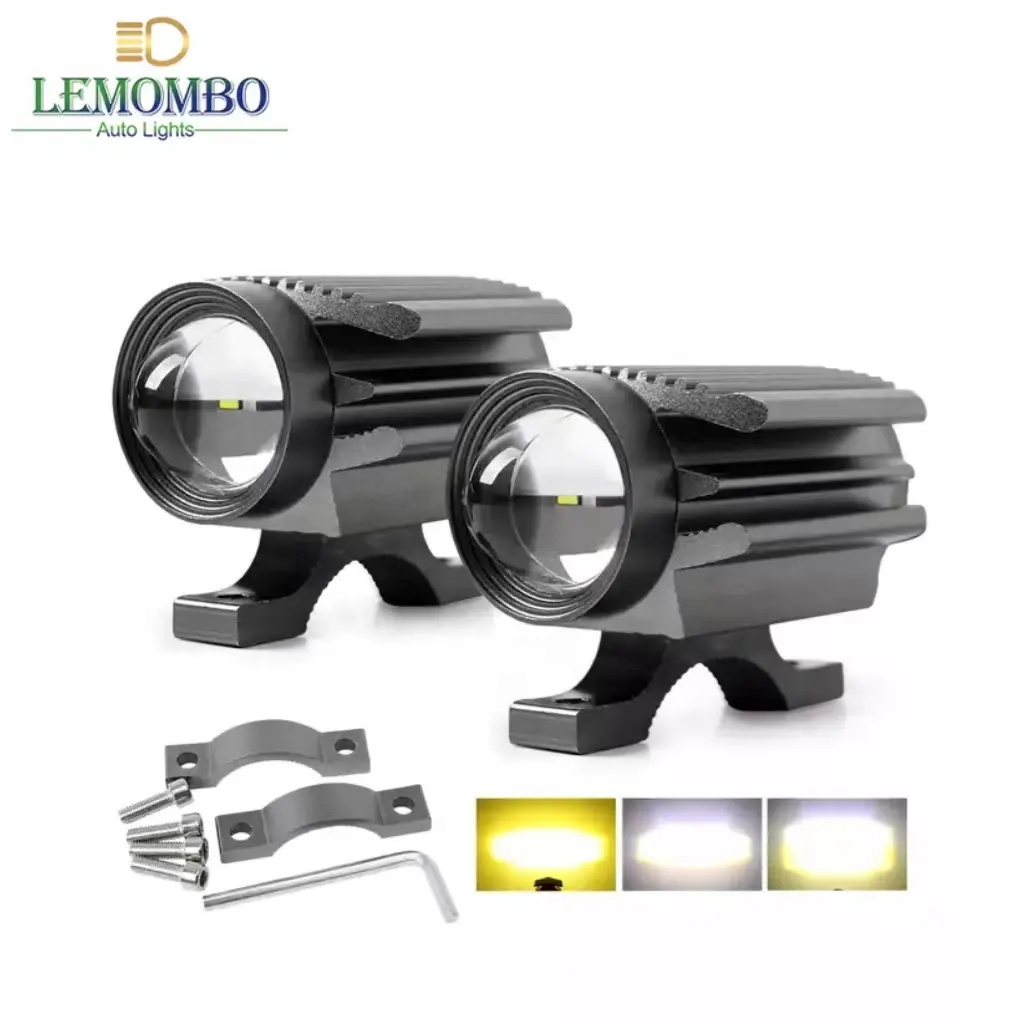 Motorcycle Lighting System mini projector laser Lamp Spot Beam 30w Led Motorcycle Fog Light headlight Ebike Motor Accessories