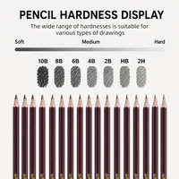 Xin Bowen – Ensemble de dessin 30 pièces : Crayons graphite et fusain avec étui enroulable pour artistes et étudiants