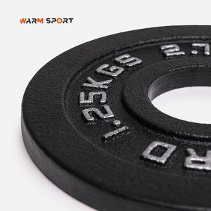 แผ่นเหล็กหล่อสำหรับยกน้ำหนัก ขนาด 1.25 - 25 กก. <span class=keywords><strong>มาตรฐาน</strong></span> 1 นิ้ว บรรจุคู่ พร้อมสัญลักษณ์ KG/LBS ขายส่ง สำหรับยิมที่บ้าน รับผลิตตามแบบ OEM พร้อมโลโก้ - Product Image 4