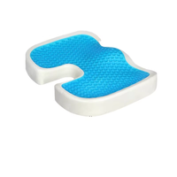 Coussin de siège en silicone de refroidissement Coussin de chaise de bureau de luxe confortable-Coussin de siège de voiture antidérapant, soulagement de la douleur au coccyx