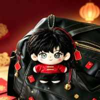 Peluche personnalisée Garçon Kung Fu Chinatown, jouet en peluche doux, personnage d'arts martiaux, avec porte-clés en peluche personnalisé inclus