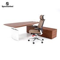 Bureau de direction moderne en bois grainé SpaceUnited, mobilier de bureau