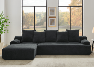 Modern Convertible Upholstered L-Shape Sectional <b>Sofa</b> Set Modular Compressed with Free Combination <b>for</b> Living Room - Product Image 3