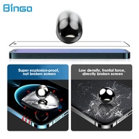 Protection d'écran en verre trempé 2.5D 9H anti-rayures HD transparente et étanche pour téléphone portable 13/12 Pro Max