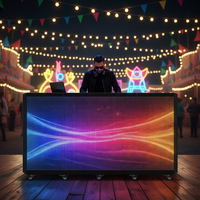 Écran vidéo mural pliable P2.5 GOB pour table de DJ, idéal pour les événements en boîte de nuit, sur scène ou en club musical