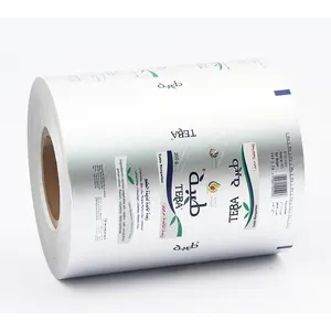custom Food use PE laminated paper backed aluminum foil for butter wrapping packing