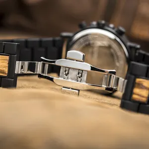 Wholesale Handcrafted Wood Original Watches With Band Custom Logo Digital Bamboo Wood Watch