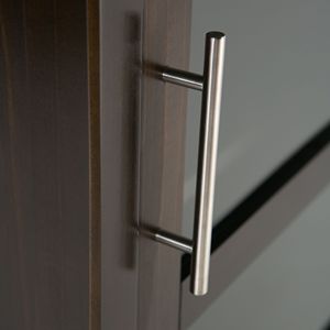 DB Avalon Modern Antique Dining Chair Wine <b>Rack</b> Cabinet High <b>Storage</b> Dark Tobacco Brown Finish Iron <b>Wood</b> for Home Furniture - Product Image 2