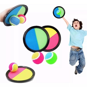 Trẻ Em Ngoài Trời Toss Và Bắt Bóng Thiết Lập Với 2 Đĩa Và Velcro Bóng Bãi Biển Toss Dính Mái Chèo Bóng Thiết Lập - Product Image 1