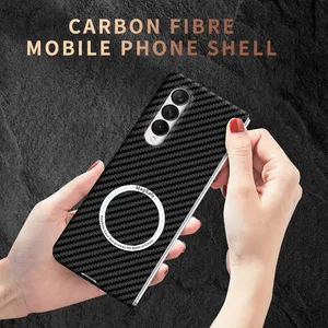 Étui magnétique de luxe en fibre de carbone pour <span class=keywords><strong>Samsung</strong></span> Z Fold 5 4 3 <span class=keywords><strong>2</strong></span> Z Flip 4 3 <span class=keywords><strong>ZFold</strong></span> Fold4 Fold5 Cover - Product Image 4