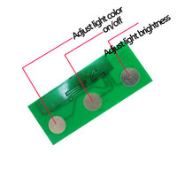 Interrupteur Tactile Capacitif à Trois Boutons avec Lumière LED 12V, Contrôle de la Luminosité, Capteur Miroir Modulaire