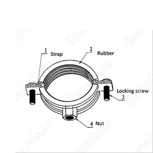 Trung Quốc Bán Buôn <span class=keywords><strong>Heavy</strong></span> <span class=keywords><strong>Duty</strong></span> Cao Su Không Gỉ Hose Kẹp Kẹp Ống Kẹp Cao Su Ống Kẹp - Product Image 6