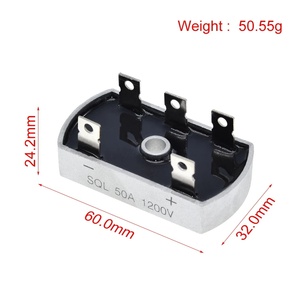 50A 1200V nhôm kim loại trường hợp 3 giai đoạn Diode Cầu chỉnh lưu 50amp <span class=keywords><strong>sql50a</strong></span> mô-đun - Product Image 6