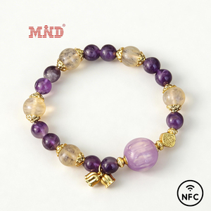 Pulsera <span class=keywords><strong>con</strong></span> Chip RFID <span class=keywords><strong>NFC</strong></span> y Mini Etiqueta, Banda Elástica Impermeable <span class=keywords><strong>con</strong></span> Cristal <span class=keywords><strong>NFC</strong></span> y Piedras Preciosas para Pagos y Transacciones - Product Image 5