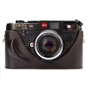 Rétro véritable appareil photo demi-étui en cuir véritable sac pour appareil photo pour <span class=keywords><strong>Leica</strong></span> MP <span class=keywords><strong>M4</strong></span> M3 M2 M1 M6 MDa photographie sac étui boîte personnaliser - Product Image 2