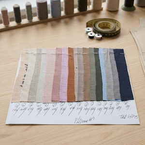 Tela de Lino 90% y Dobby 10%, Mini Cuadros, 130GSM, Tejido Sólido, 58 Pulgadas - Product Image 3