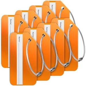 Étiquettes de bagages personnalisées en alliage d'aluminium de haute qualité, à la mode, avec porte-carte d'identité et boucle en acier inoxydable, résistantes à l'eau - Vente en gros usine - Product Image 1