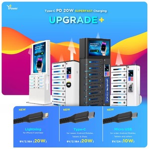 Gabinete de Carga Rápida para Teléfonos MIA Pro de 8 Bahías con Salida de 5V/2.4A en Cada Bahía y Carga Súper Rápida Opcional PD20W 40W - Product Image 6