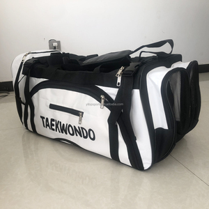 All'ingrosso bianco nero personalizzato logo Oxford <span class=keywords><strong>arti</strong></span> <span class=keywords><strong>marziali</strong></span> Taekwondo attrezzature per il trasporto della borsa della palestra - Product Image 2