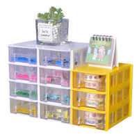 Organisateur de stockage de bureau assemblé avec tiroirs de rangement A4 Boîte à documents de bureau dans des classeurs en papier en plastique