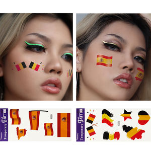 Tatuaje Temporal de Fútbol con Color Personalizado, Tatuaje Deportivo de la Bandera de Sudáfrica, Tatuaje Facial, Pegatinas Corporales Falsas, Pegatinas de <span class=keywords><strong>Tatuajes</strong></span> Deportivos - Product Image 3