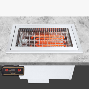 Yakiniku 2000W Mini <span class=keywords><strong>Buffet</strong></span> nướng thịt nướng Nhật Bản hình chữ nhật xuống khói xả điện nướng nhúng thương mại BBQ nướng - Product Image 5
