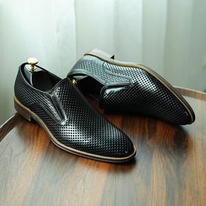 Chaussures pour hommes en cuir véritable de vachette de haute qualité, à semelle épaisse, rehaussantes, habillées et décontractées, pour affaires - Product Image 6