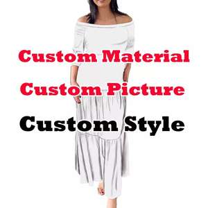 Nuovissimo abito polinesiano personalizzato <span class=keywords><strong>Elei</strong></span> tribale Plus Size a strati Sexy con spalle scoperte a pieghe abito hawaiano a maniche 3/4 - Product Image 5