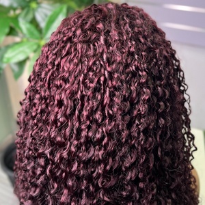 วิกผมหน้าผากแบบ Pixie Curly ขนาด 13x4 Super Double Drawn สี 99j รับประกันคุณภาพเส้นผม - Product Image 5