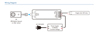 Variateurs de lumière LED 12-48VDC 8A avec capteur, contrôleur de mouvement PIR, contrôleur de porte, contrôleur LED pour bande LED monochrome E1-L