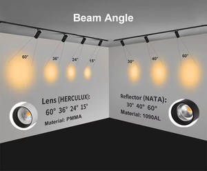 Lumiera รางไฟ LED ในร่มปรับได้20W/25W, รางซังแบบซูมได้พร้อมไฟอินพุต220V 110V ไฟสไตล์ยุโรป - Product Image 6