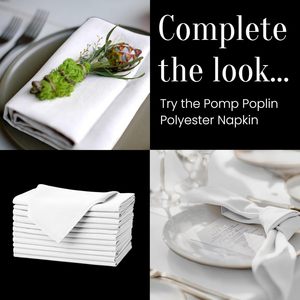 Nappe ronde blanche en polyester de 120 pouces, faite à la main, avec logo personnalisé, pour les événements, les mariages et les fêtes - Product Image 5