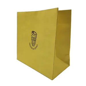 wholesale factory supplier high quality custom made Euro Tote bread packaging paper bags without handles