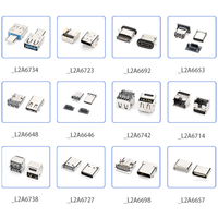 Usb Type c 6 16 24 9pin Plug USB c Connecteur Socket PCB Femelle Micro Type c 3.1 3.0 3.2 USB Connecteur
