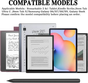 Lápiz Óptico EMR para Tablet Remarkable 2, Kindle Scribe, 4096 Niveles de Sensibilidad <span class=keywords><strong>a</strong></span> la Presión, 5 Puntas, Borrador, Rechazo de Palma de Plástico, Activo - Product Image 2
