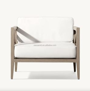 Sassanid Outdoor Iconic Design Premium Teck Patio Garden Sets <span class=keywords><strong>Mustique</strong></span> Chaise longue en teck patiné - Product Image 3