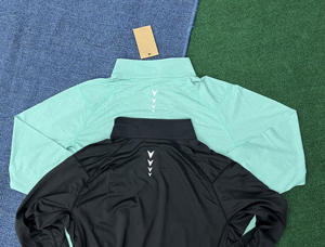 足球球衣套装男式长袖上衣和裤子训练跑步服涤纶高领拉链健身休闲秋冬 - Product Image 5