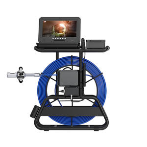 Kamera saluran pembuangan 100M, inspeksi kamera 360 derajat 10 inci IPS + Diameter kabel 7mm + 512HZ pemancar lokasi + penghitung Meter + Keyboard - Product Image 3