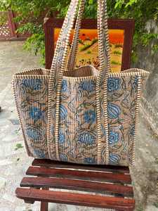 Bolso de Mano Acolchado de Algodón con Estampado Artesanal, Costuras Finas, Estampado Indio, para Uso Diario, Viajes, Uso Diario - Product Image 3