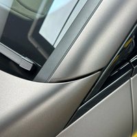 Film de protection de voiture en vinyle PVC ultra mat gris foncé COOL SUN, anti-rayures, effet de changement de couleur