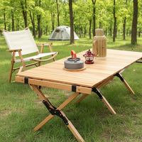 Table pliante en aluminium durable de 59 cm, noire, de qualité supérieure, pour le camping et la pêche, vente en gros